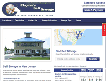 Tablet Screenshot of claytonsselfstorage.com